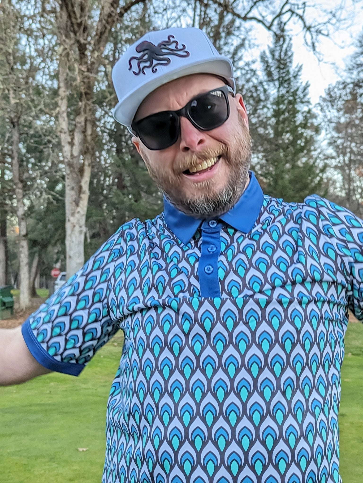 Parre Fore men's golf polo "Peacock-eyed" LE/100-Parre fore