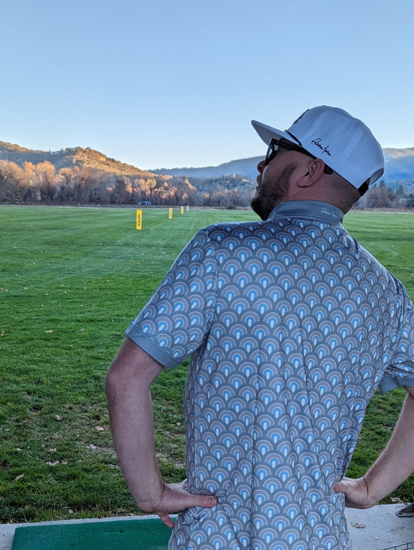 Parre Fore men's golf polo "Greyscaled" LE/100-Parre fore