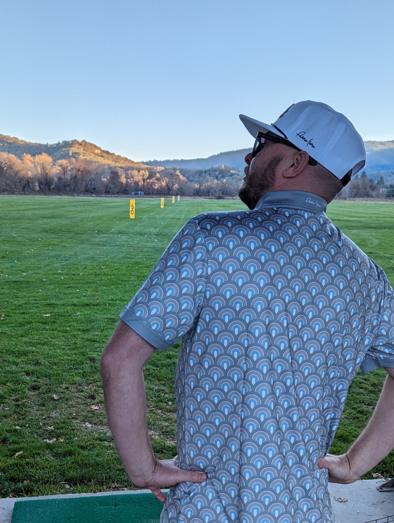 Parre Fore men's golf polo "Greyscaled" LE/100-Parre fore